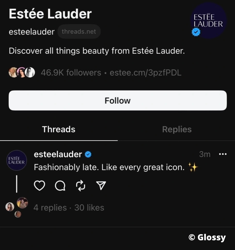 Voorbeeld Threads Estée Lauder