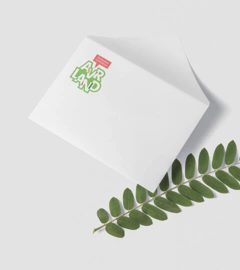 Foto envelop AVR Land voor uitnodiging