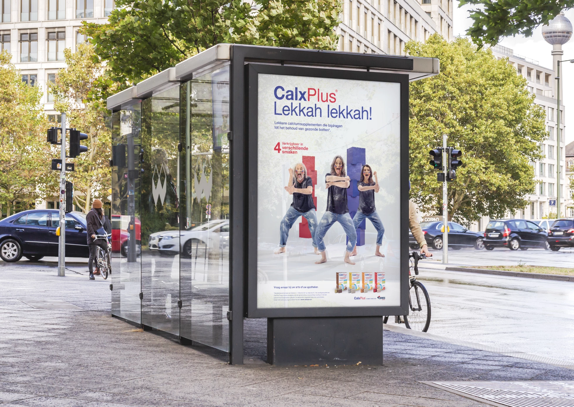 Foto campagnebeeld Ceres Pharma op bus halte