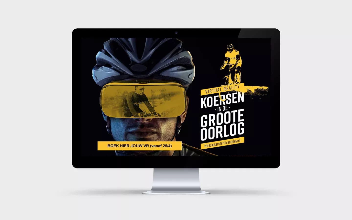 Beeld Centrum Ronde van Vlaanderen op computer scherm