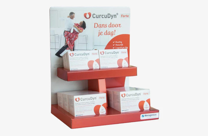 Schapvenster met medicatie van CurcuDyn Forte