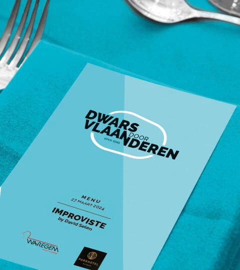Menukaart voorkant Dwars Door Vlaanderen