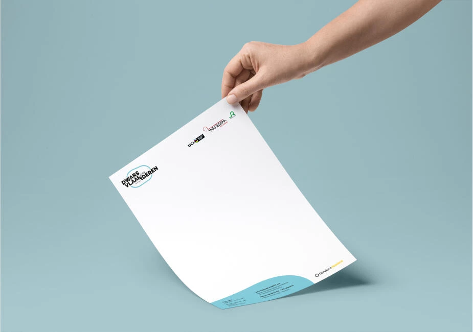 Briefpapier van Dwars door Vlaanderen