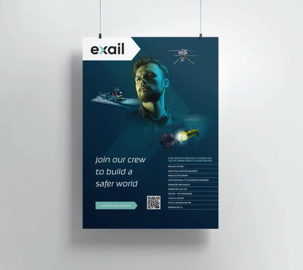 Poster campagne Exail Robotics Belgium
