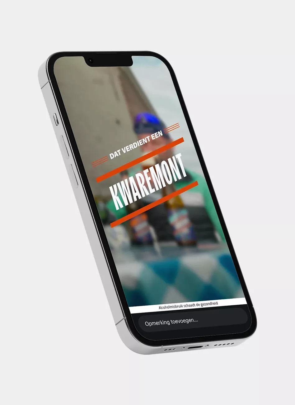 Kwaremont contentstrategie mockup social reels