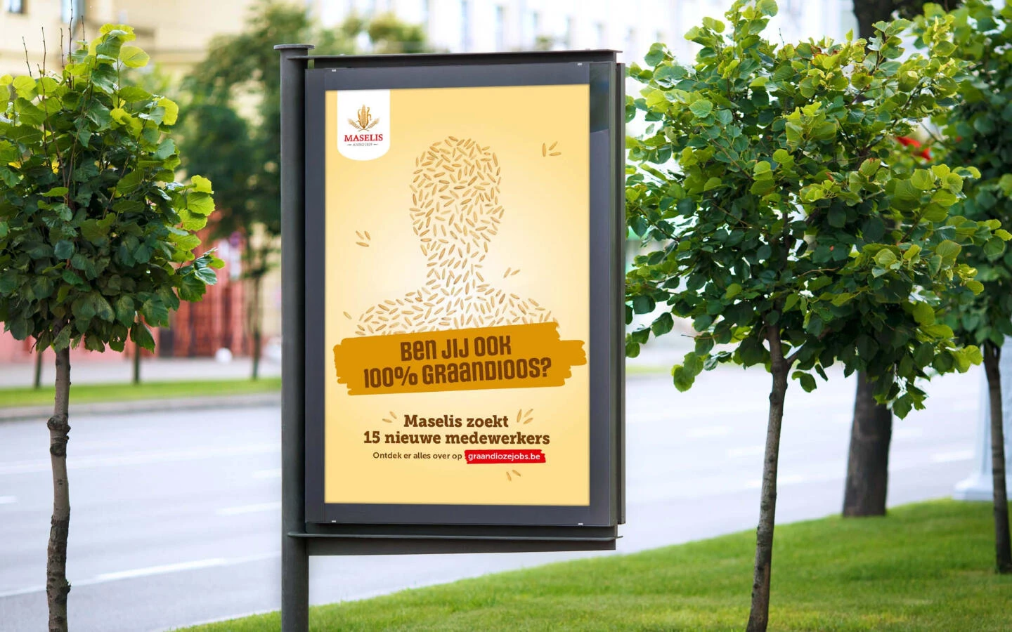 Campagnebeeld employer branding Maselis op billboard