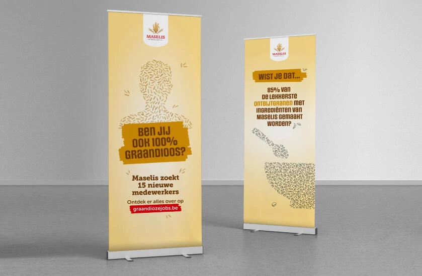 Roll-up banner employer branding Maselis