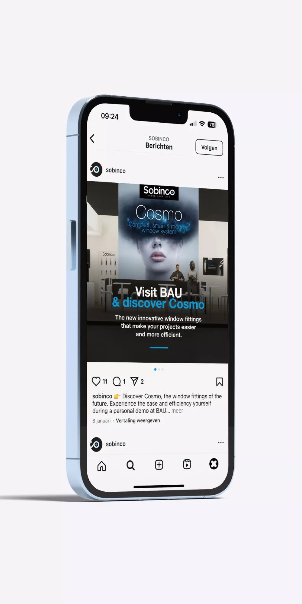 Foto social visual Sobinco over productlancering