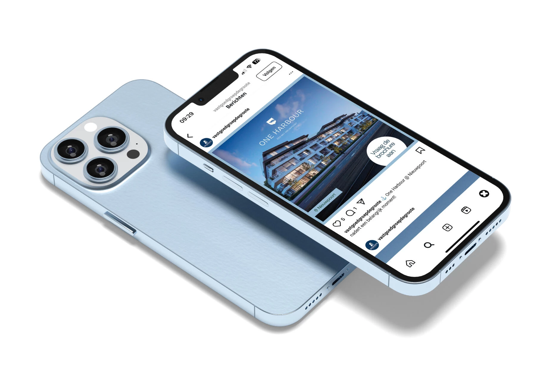 Vastgoedgroep Degroote mockup smartphone